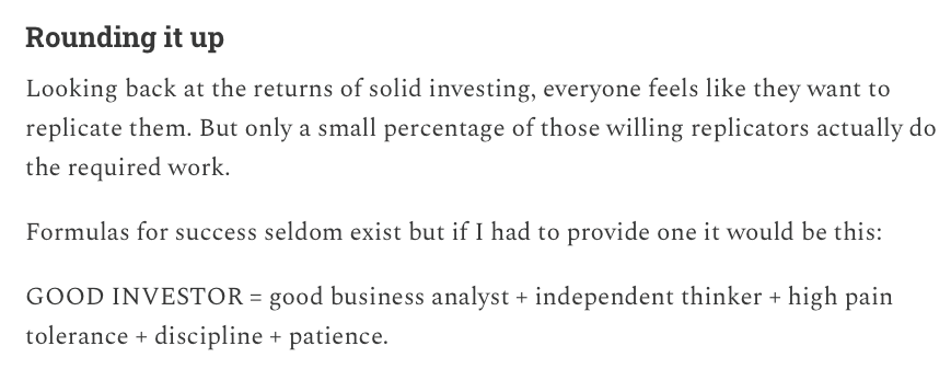 So you wannabe an investor?