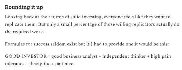 So you wannabe an investor?