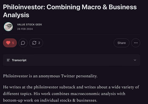 PODCAST: Philo interviewed by Security Analysis